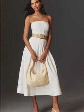 Mare Mare x Anthropologie Seamed Strapless Midi Dress